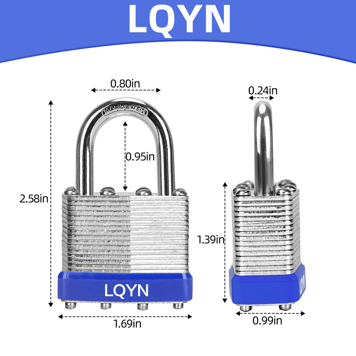LQYN padlocks ideal for storage lockers, sheds, and tool boxes