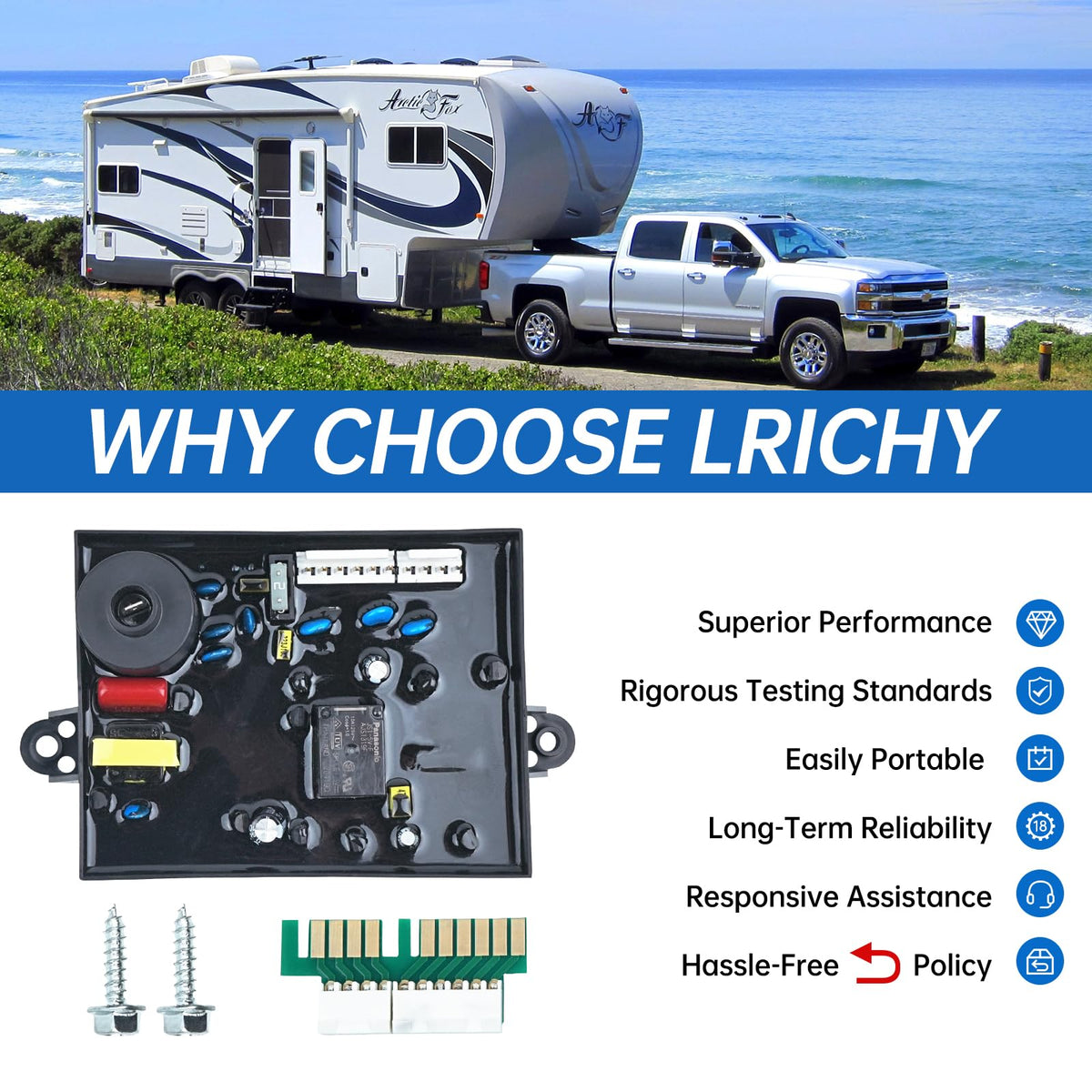 Lrichy multi-protection system visual emphasizes overheating and overvoltage safeguards
