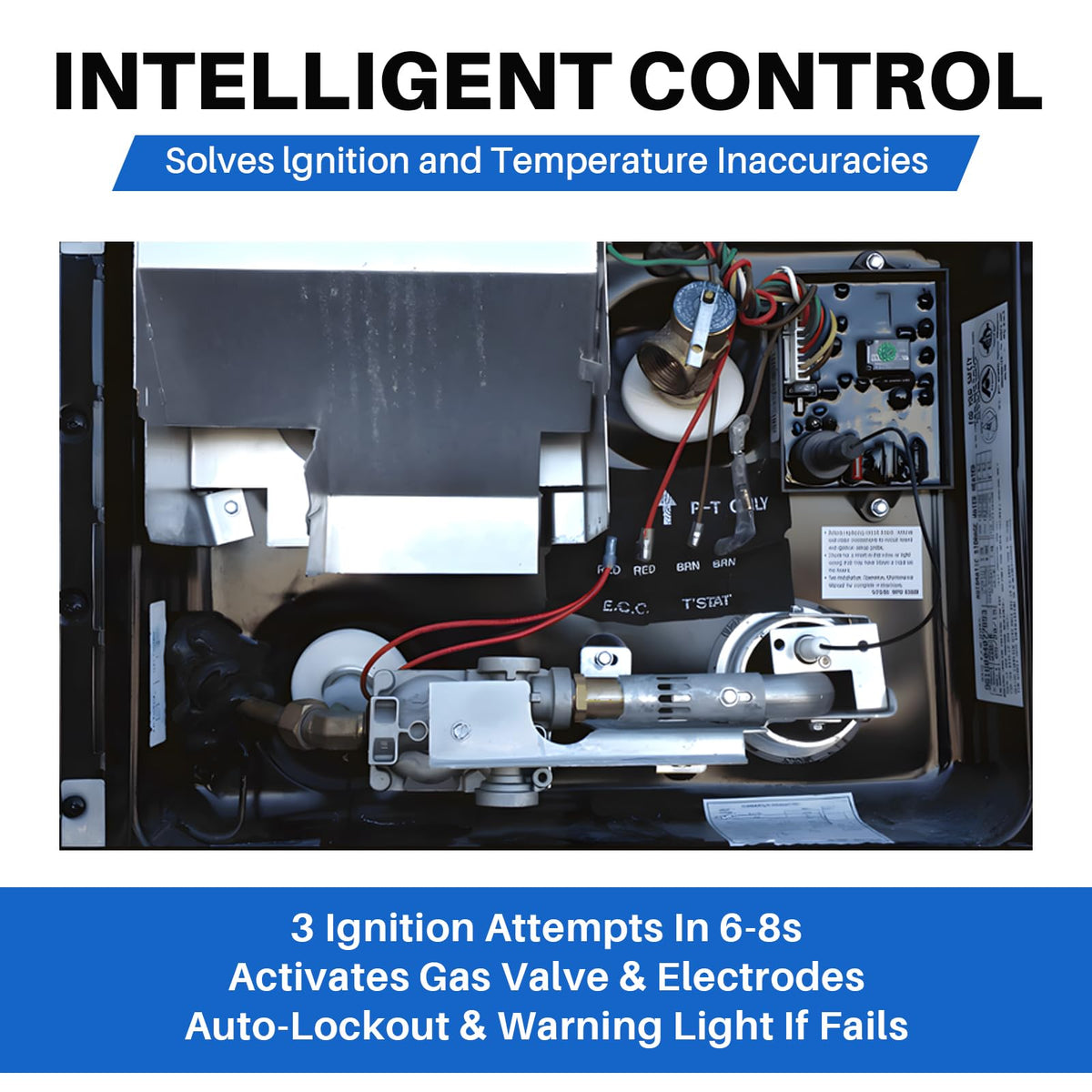 Lrichy water heater control panel showcasing seamless gas-electric coordination for reliable hot water