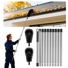 LrqzHsyl gutter cleaner tool from the ground extends reach for safe gutter access.