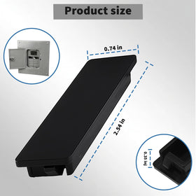 LRWZOV 0.7-inch square D QO filler plate close-up showing thermoset material.