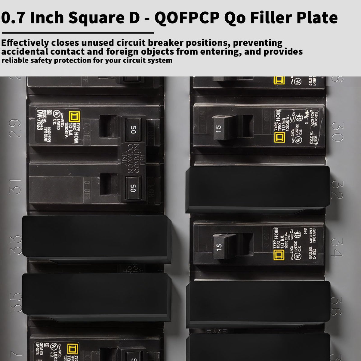 LRWZOV 0.7-inch blanks resist heat and impact in busy electrical panels.