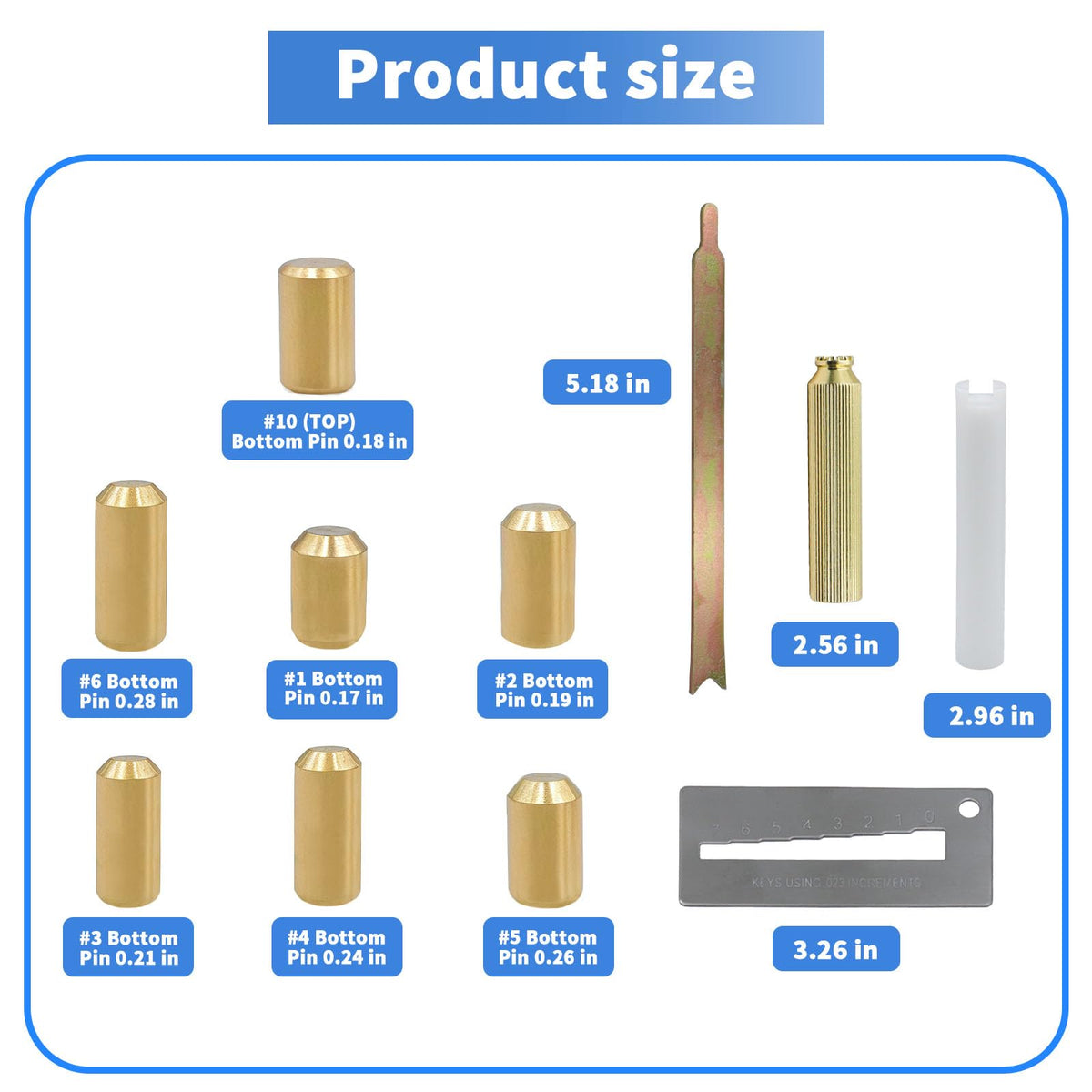 LRWZOV bottom pins precision supports smooth Kwikset cylinder operation.