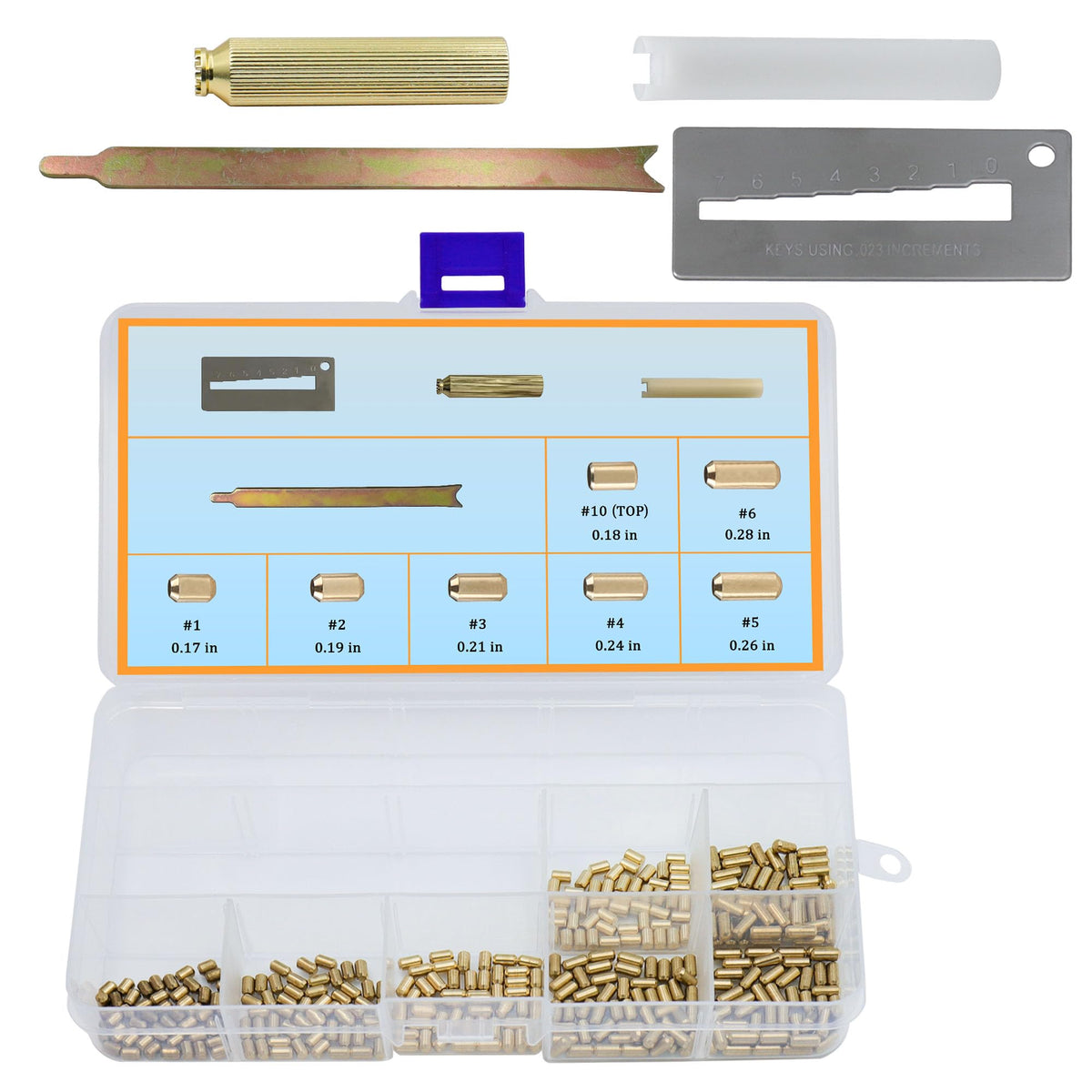 LRWZOV rekey kit case keeps Kwikset tools organized for quick DIY pinning.