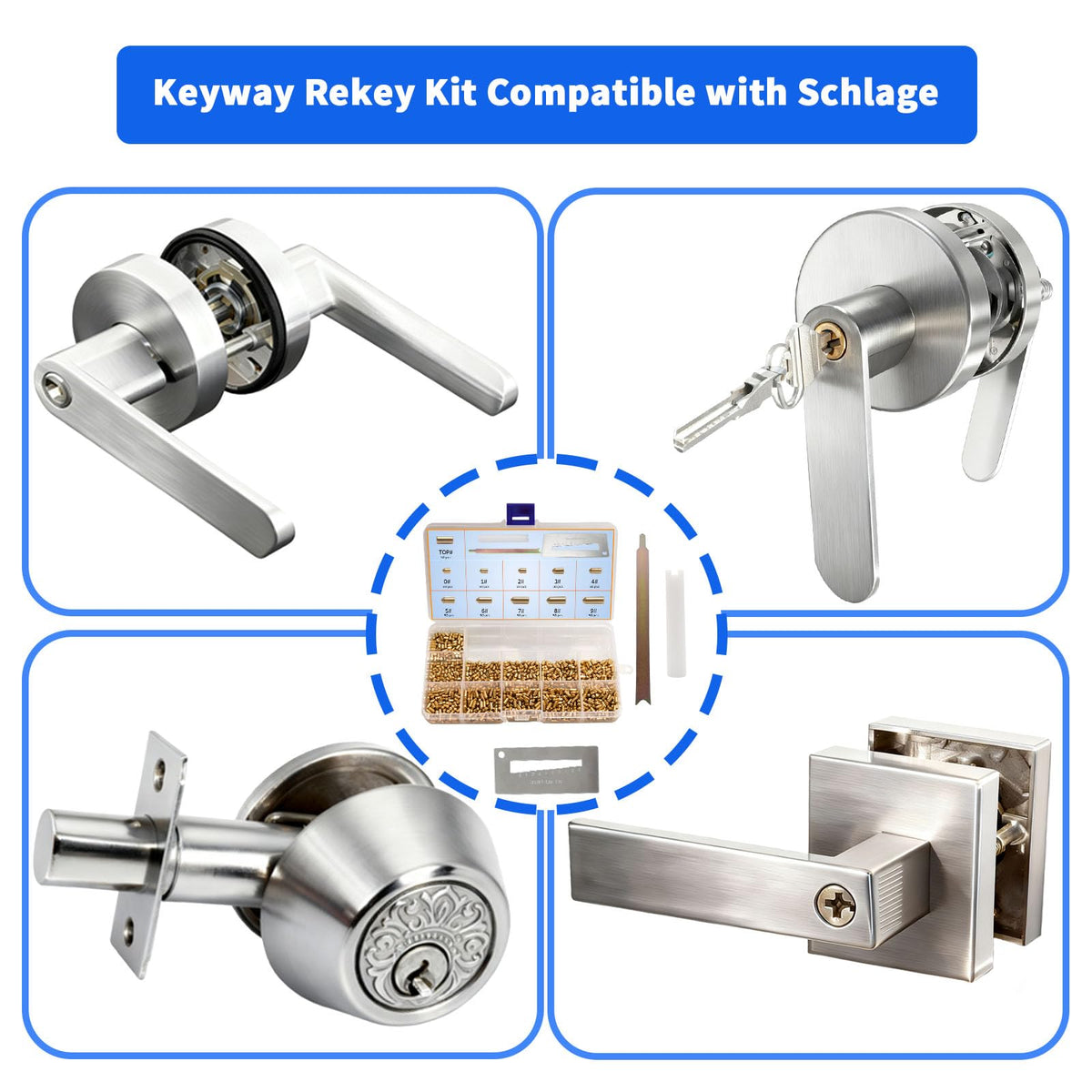 LRWZOV top pin included ensures proper cylinder height during rekeying