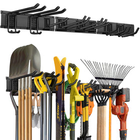 LRYXEG 48-Inch garage organizer with 8 hooks for space-saving storage