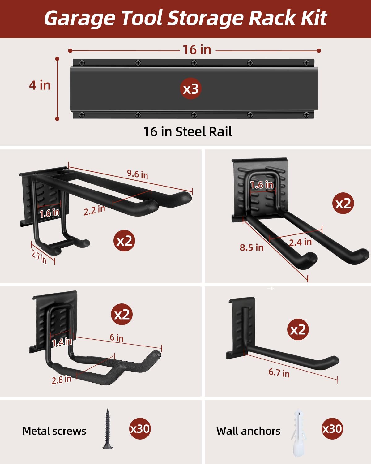 LRYXEG all-in-one garage organizer saves floor space