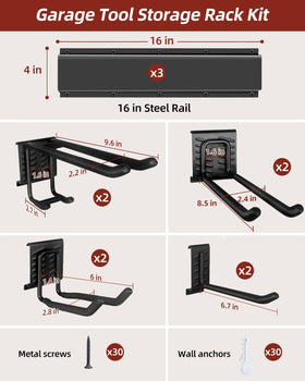 LRYXEG all-in-one garage organizer saves floor space