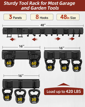 LRYXEG heavy-duty carbon steel rack supports up to 420 lbs