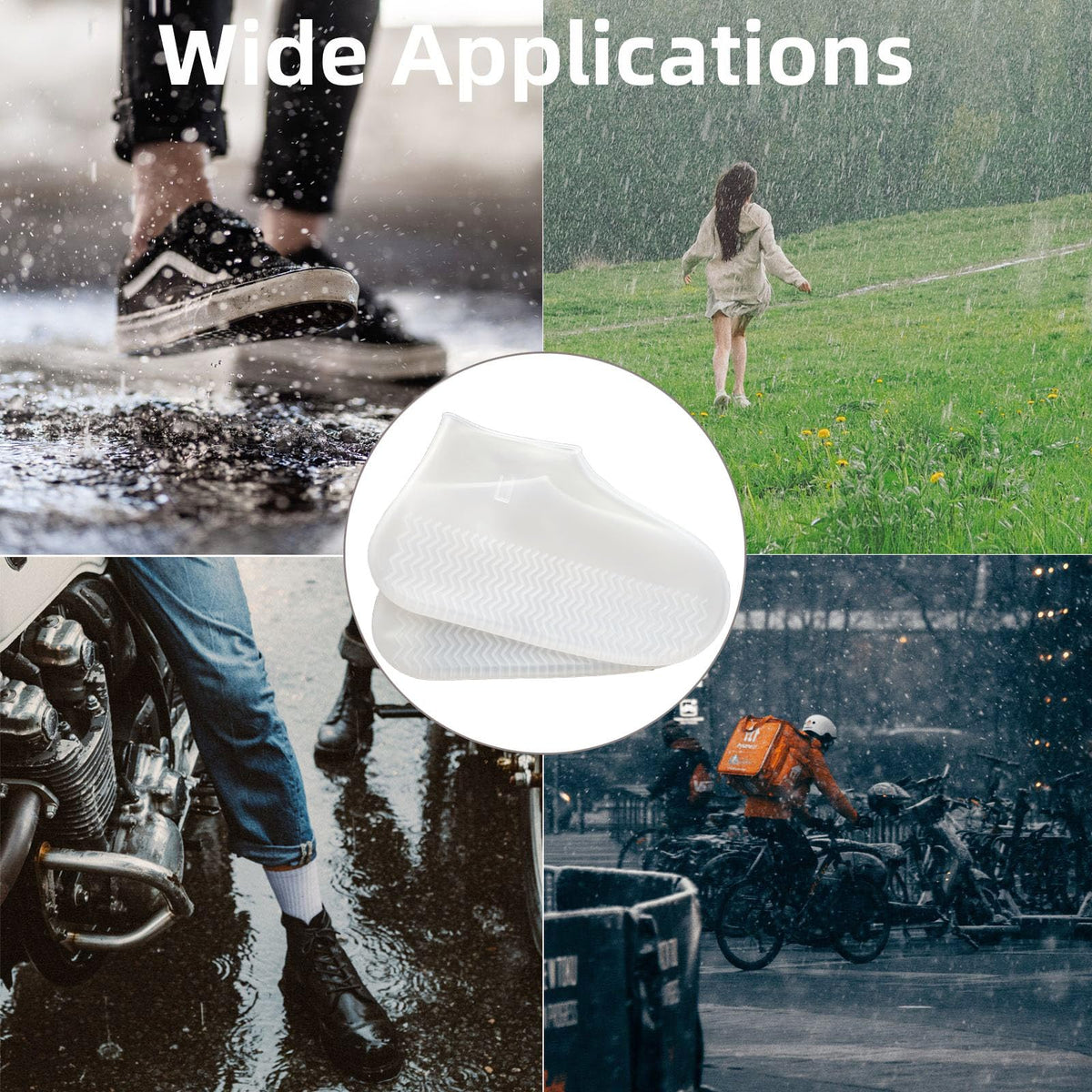 LSDWL reusable rain shoe covers ideal for outdoor activities.