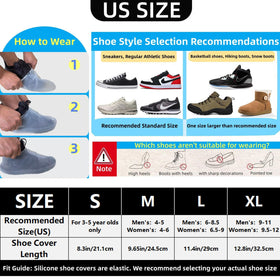 Non-slip sole detail on LSDWL covers for secure grip in wet conditions.