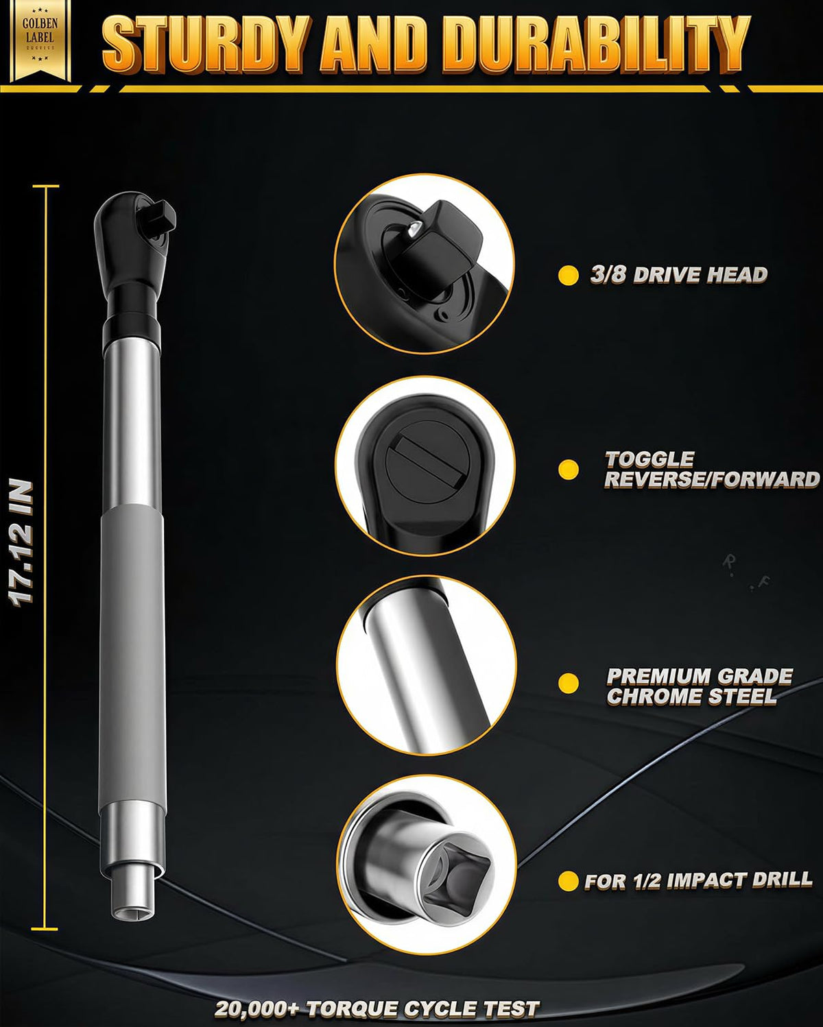 LSFYVM quick 1-touch direction switch enables fast tightening or loosening