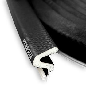 LSGCQ kerf weather stripping in black close-up showing durable PU foam