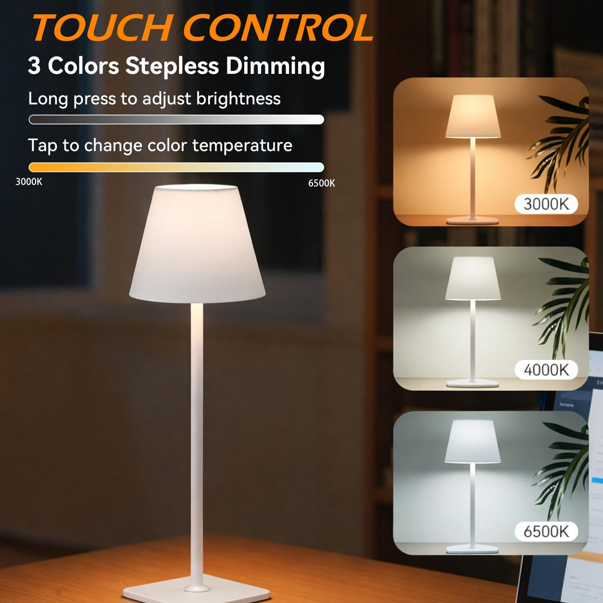 Lsoppn lamp battery powers up to five hours of cordless glow