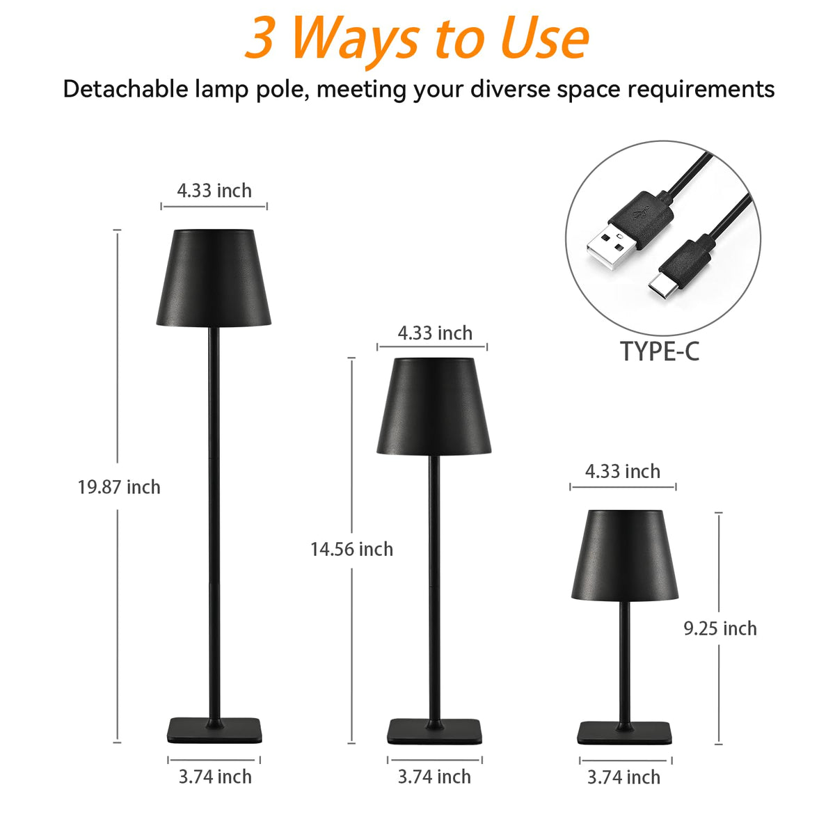 Lsoppn compact portable lamp ideal for bedrooms patios and bars