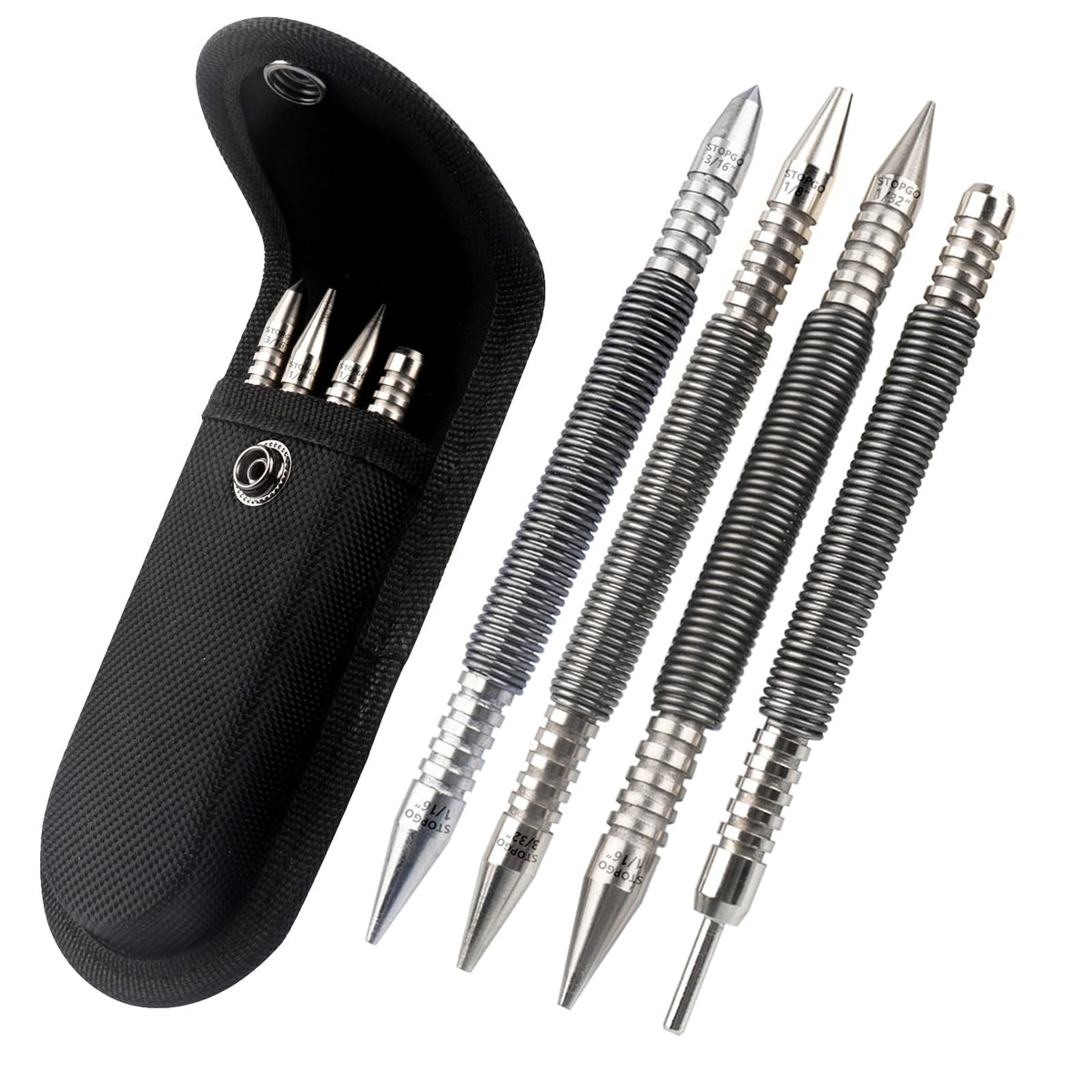 LSTOPGO dual-head nail setter 3/32 in and 1/8 in for precise wood marking