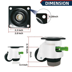 LSWhee leveling casters ratchet handle for quick height tweaks
