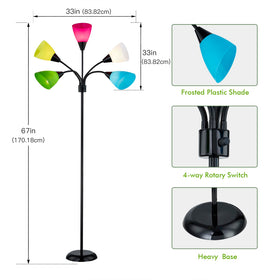 LTGSRC Medusa floor lamp with colorful shade options adds playful ambience