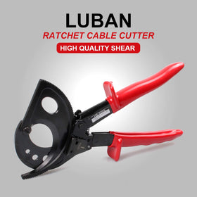 LUBAN copper and aluminum cable cutter in action with quick-action feature