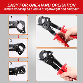LUBAN ratchet cutter forged steel construction demonstrates durability for tough cuts.