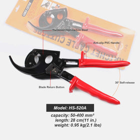 LUBAN quick-release lever opens blade anytime for rapid cutting