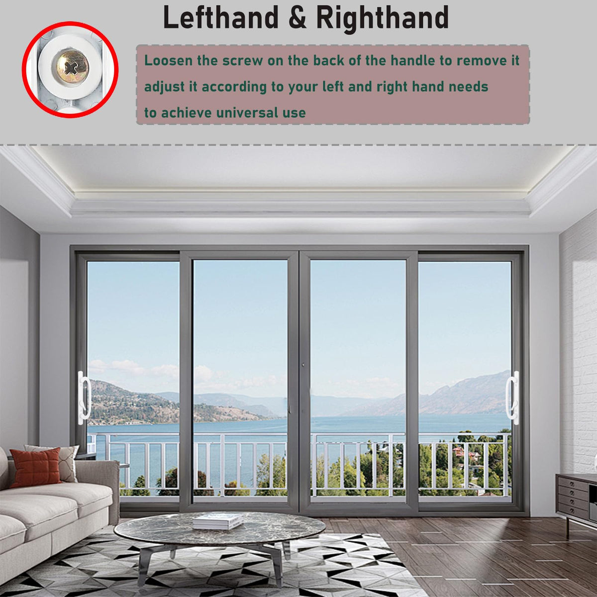 Lubentol matte white handleset complements modern interiors and outdoor spaces.
