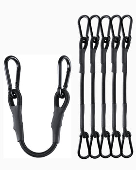 LuckyStraps 8-inch carabiner bungee cord secures cargo during transport.