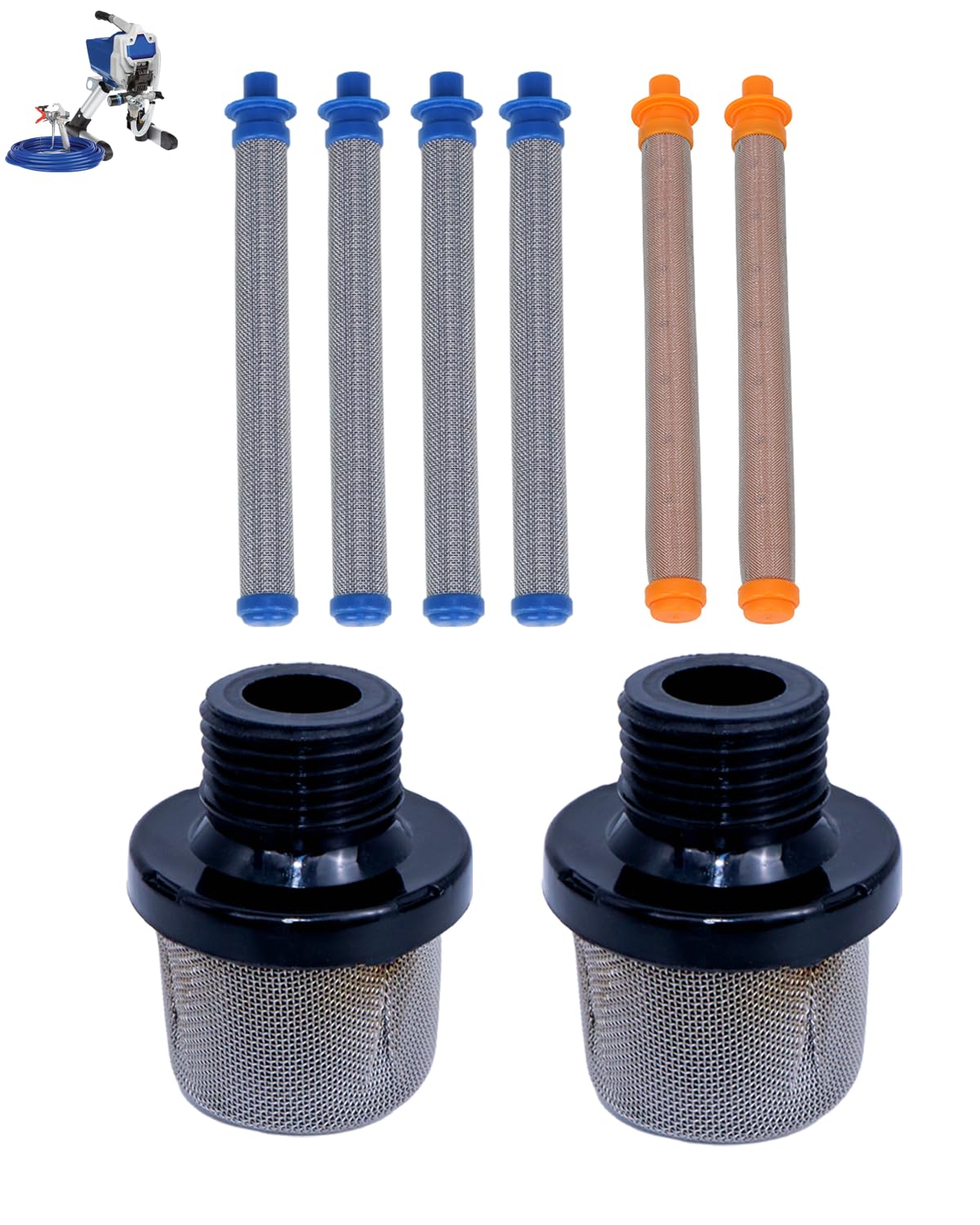LUCKXUANYUAN inlet filters 35 mesh ensure steady spray and debris protection.