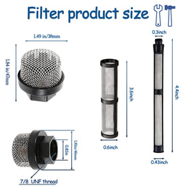 LUCKXUANYUAN gun screen filter protects nozzle and maintains spray quality.