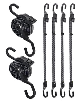 LuckyStraps 40in flat bungee cord with hooks for secure, adjustable cargo