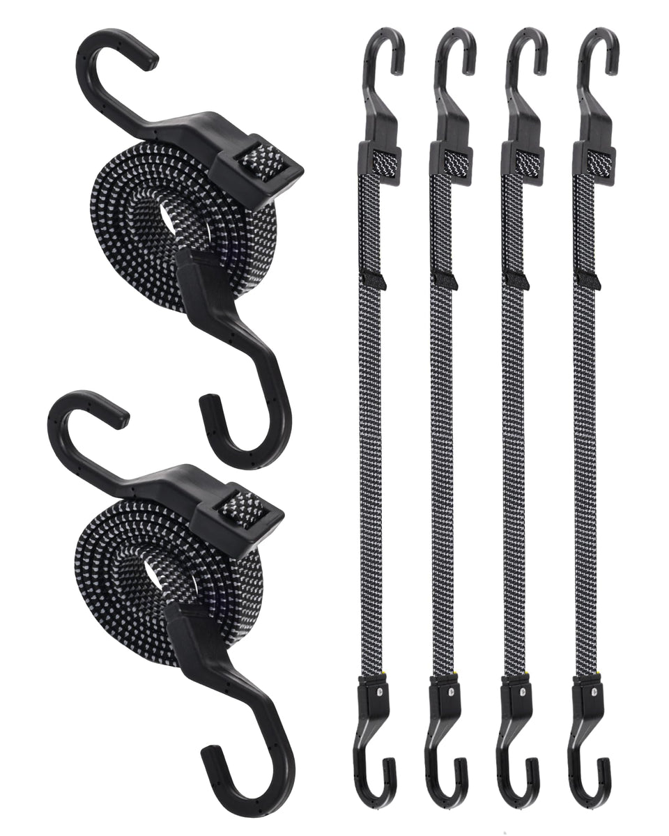 LuckyStraps 40in flat bungee cord with hooks for secure, adjustable cargo