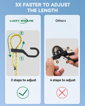 LuckyStraps heavy-duty UV-resistant bungee cord durable in outdoor use