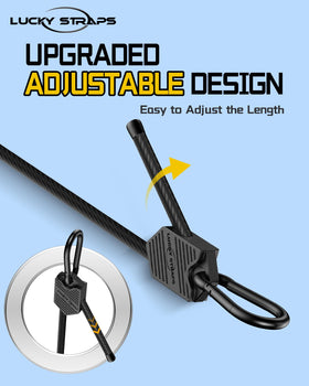 LuckyStraps UV resistant bungee cords protecting tarps and luggage from sun