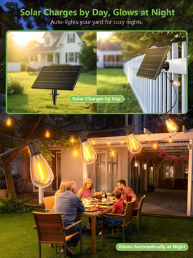 Warm 2200K glow from Luckystyle lights creates inviting ambience