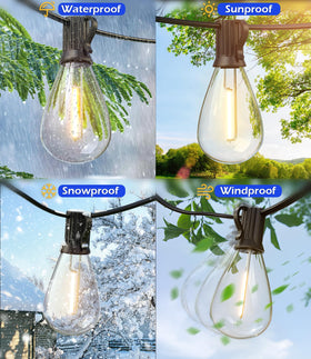 Luckystyle connectable strings up to 24 for expansive patios.