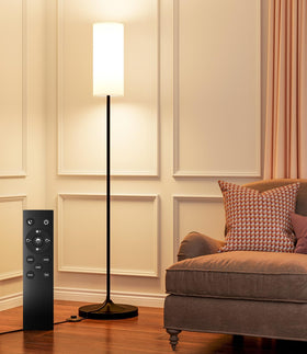 Luckystyle dimmable floor lamp base demonstrates sturdy metal design for stable living room lighting.