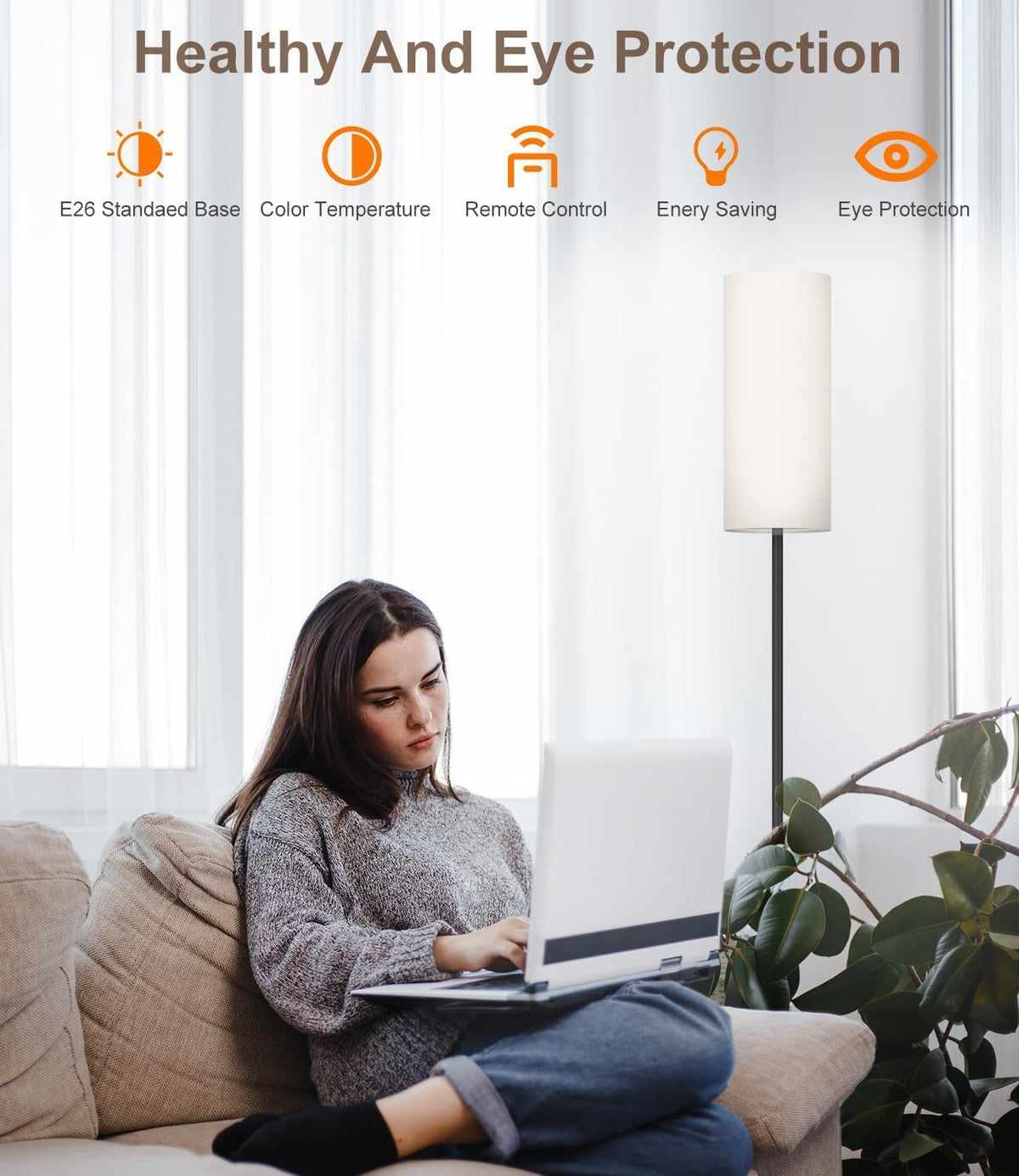 Luckystyle color temperature range from warm to cool for versatile ambiance.