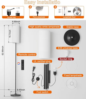 Luckystyle remote-control feature reaches up to 50 feet for convenient lighting control.