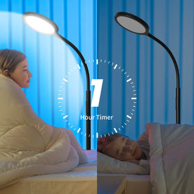 Luckystyle floor lamp adjustable gooseneck lets you direct light precisely where needed.