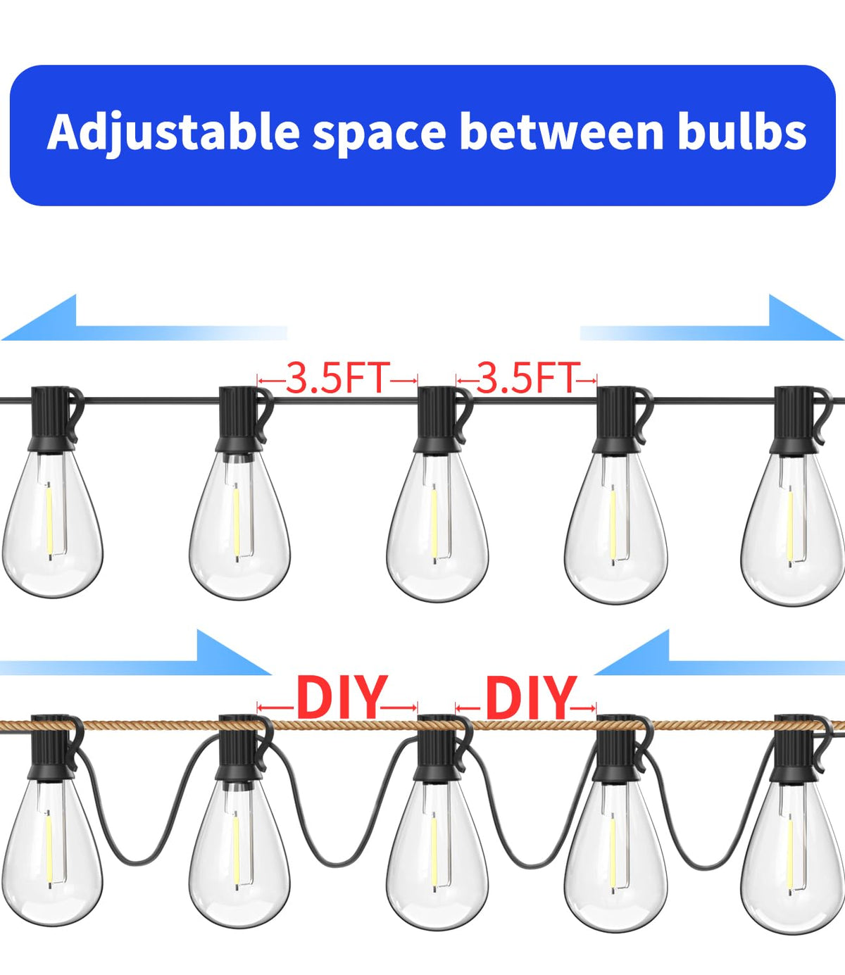 Luckystyle heavy-duty extension cord and plug enable easy indoor-to-outdoor setup.