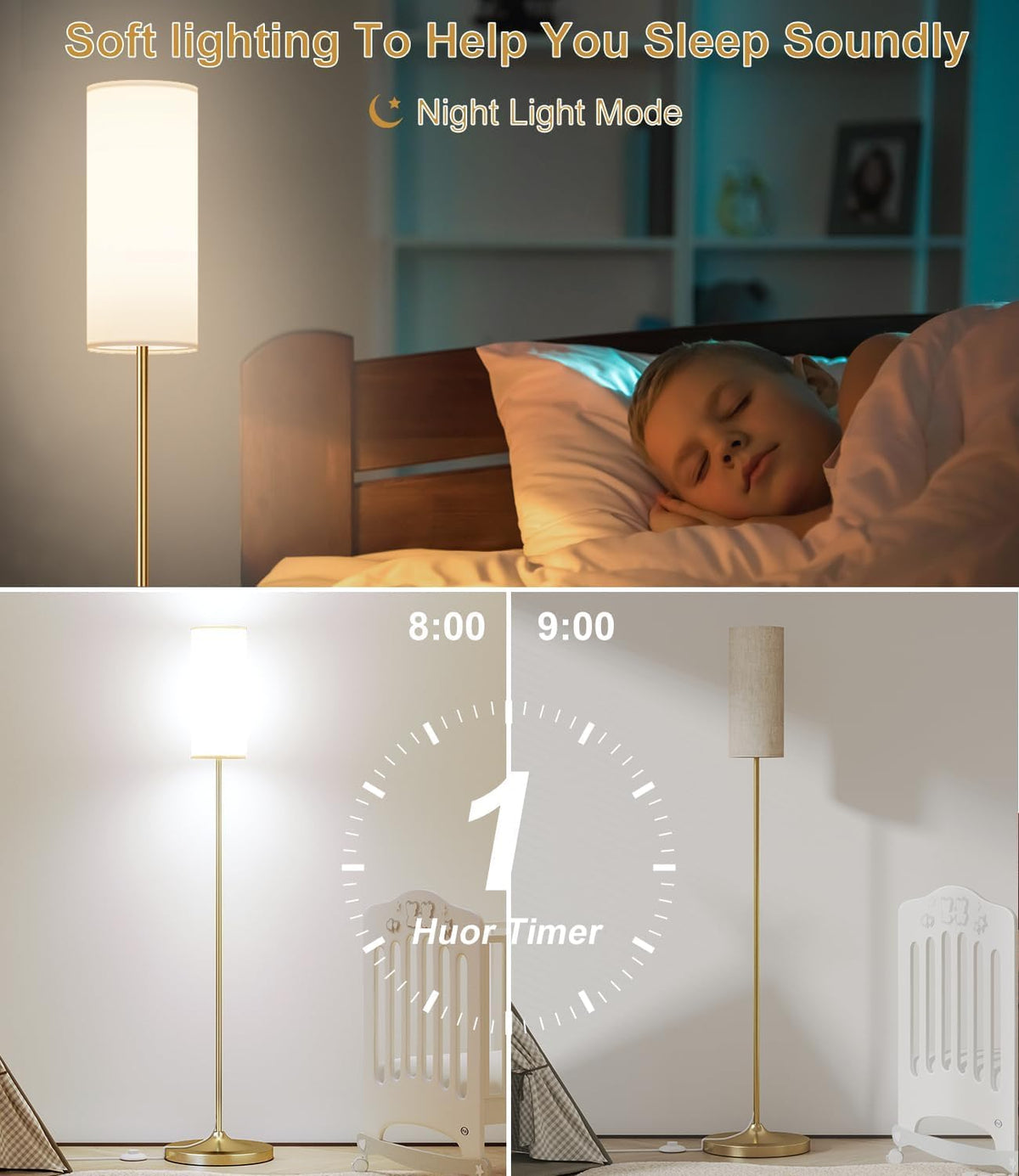 Luckystyle lamp with foot switch for quick on/off access