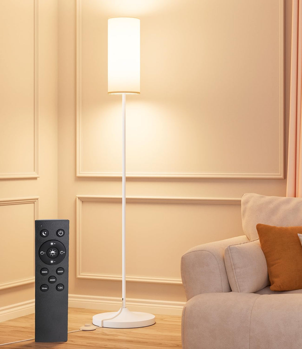 Luckystyle LED floor lamp base provides sturdy support for living rooms.