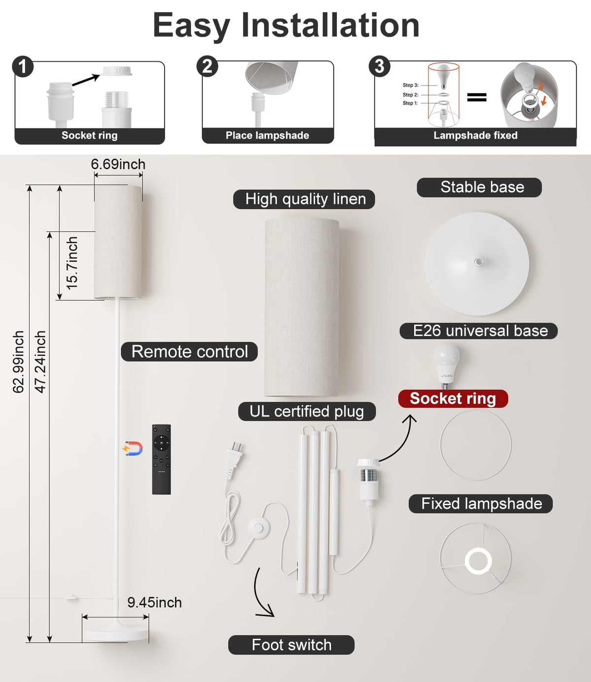 Luckystyle lamp offers warm to cool color temperature for varied tasks.