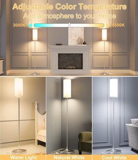 Luckystyle LED floor lamp remote-control lets you adjust lighting from across the room.