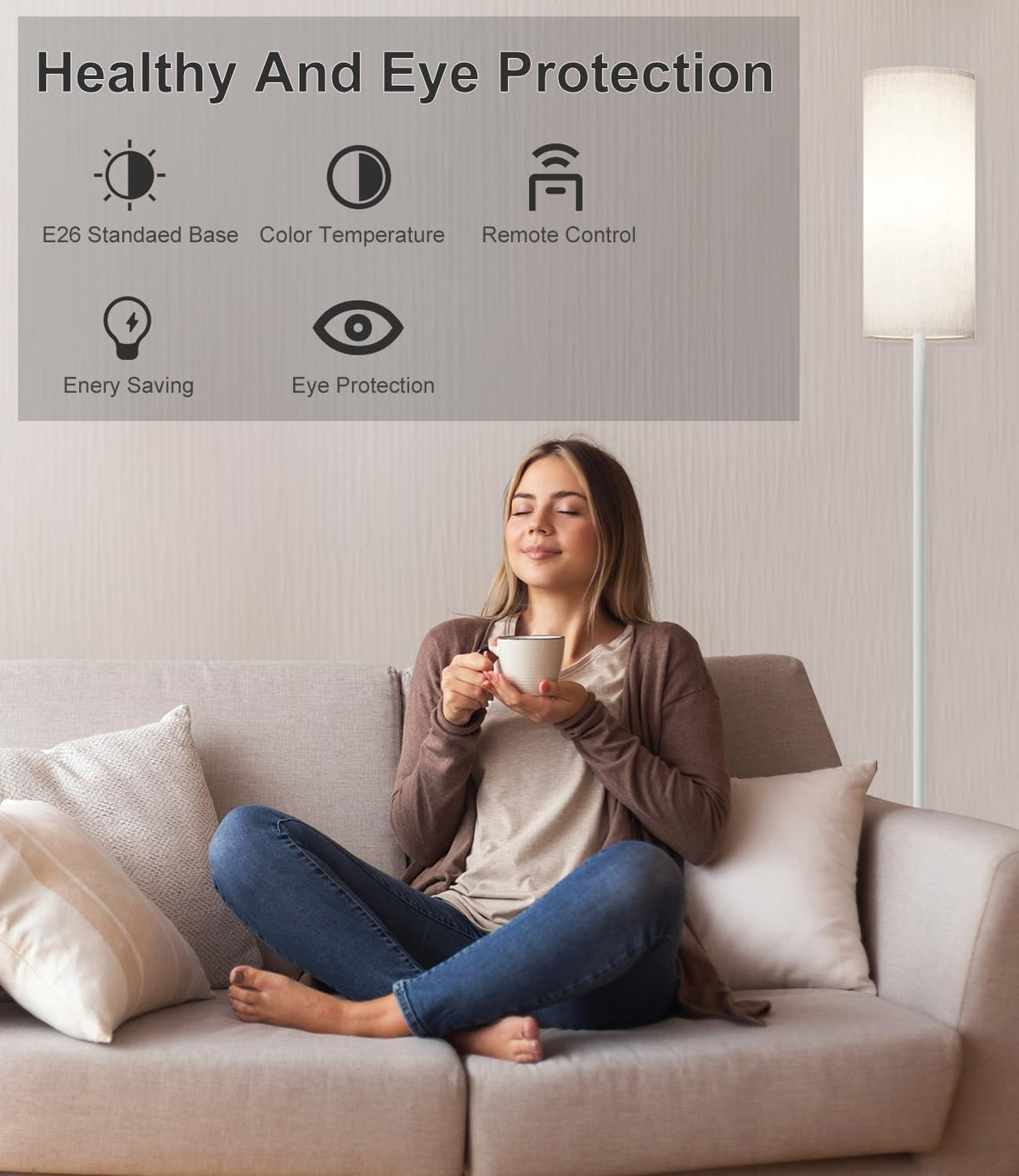 Luckystyle lamp timer and night mode support peaceful sleep.