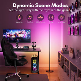 luckystyle Smart RGB+IC Corner Lamp music-mode syncs colors with audio.