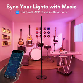 luckystyle Smart RGB+IC Corner Lamp pole-assembly shows quick setup for versatile corners.