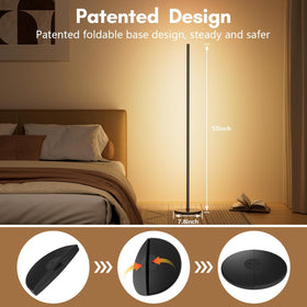 luckystyle Smart RGB+IC Corner Lamp timing-function supports automated on/off routines.