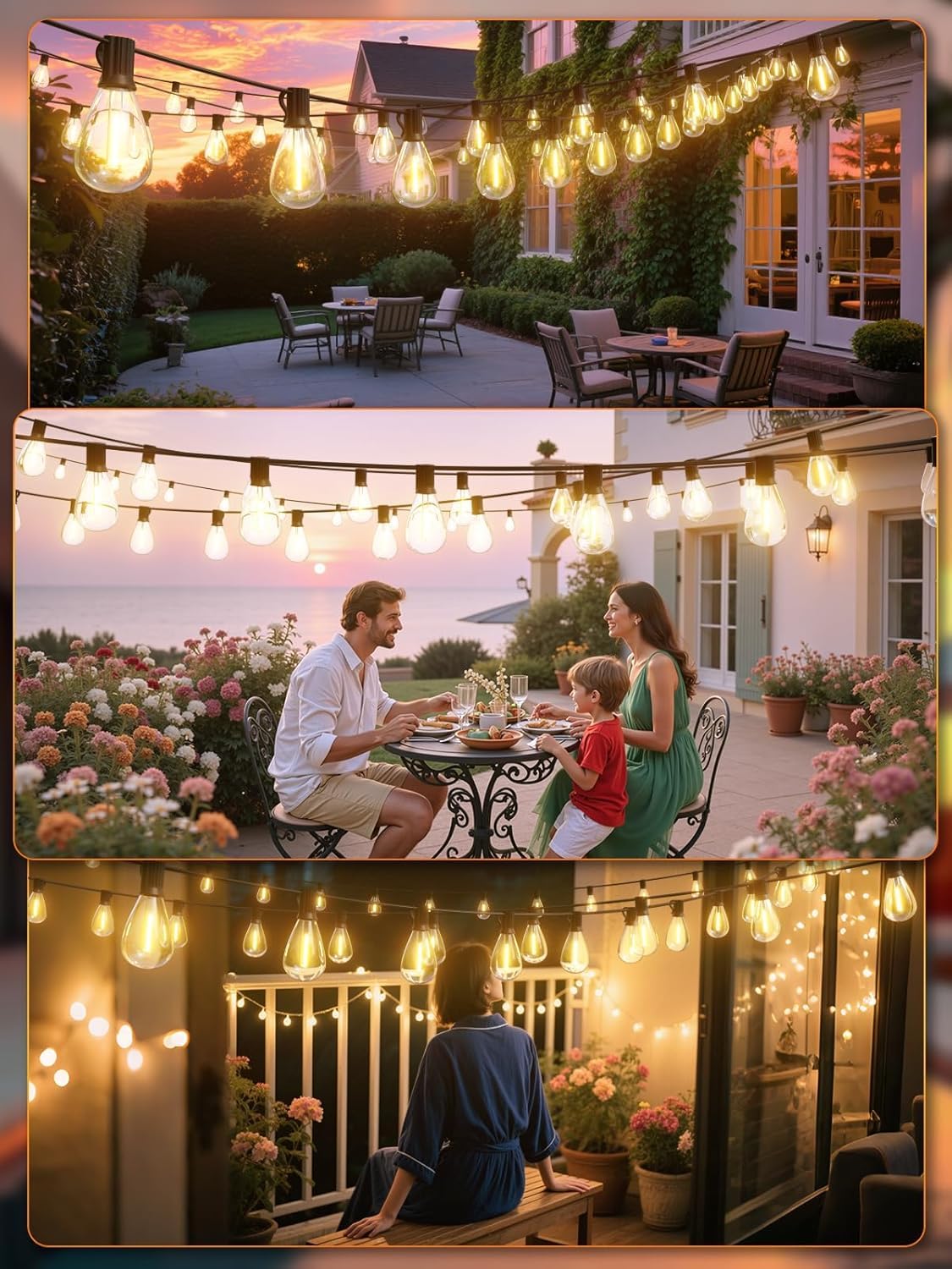 Luckystyle wedding and outdoor event lighting adds elegant glow to celebrations.