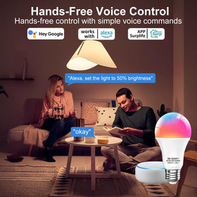 Luckystyle wifi bulbs sync colors with music for ambiance